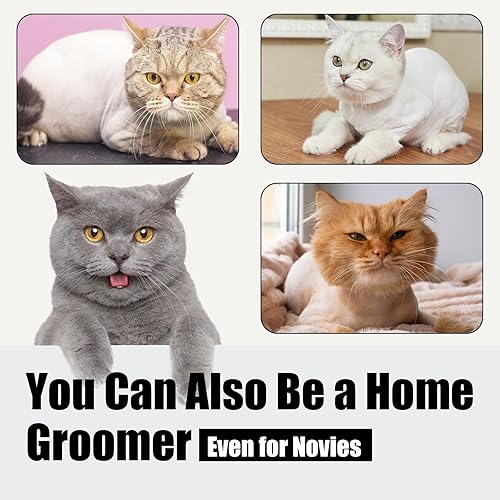 Miniatura 6 de Kit de aseo para gatos, cortaúñas para cabello enmarañado, afeitadora inalámbrica para cabello largo, recortadora de patas de bajo ruido,