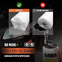 Vista 3 de Bomba EWK extractora neumática/manual para cambio de aceite patentada de 3.9 galones para extracción de vacío de fluidos automotrices.