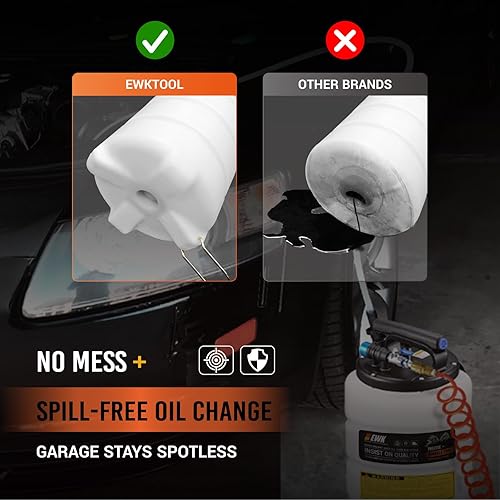 Miniatura 3 de Bomba EWK extractora neumática/manual para cambio de aceite patentada de 3.9 galones para extracción de vacío de fluidos automotrices.