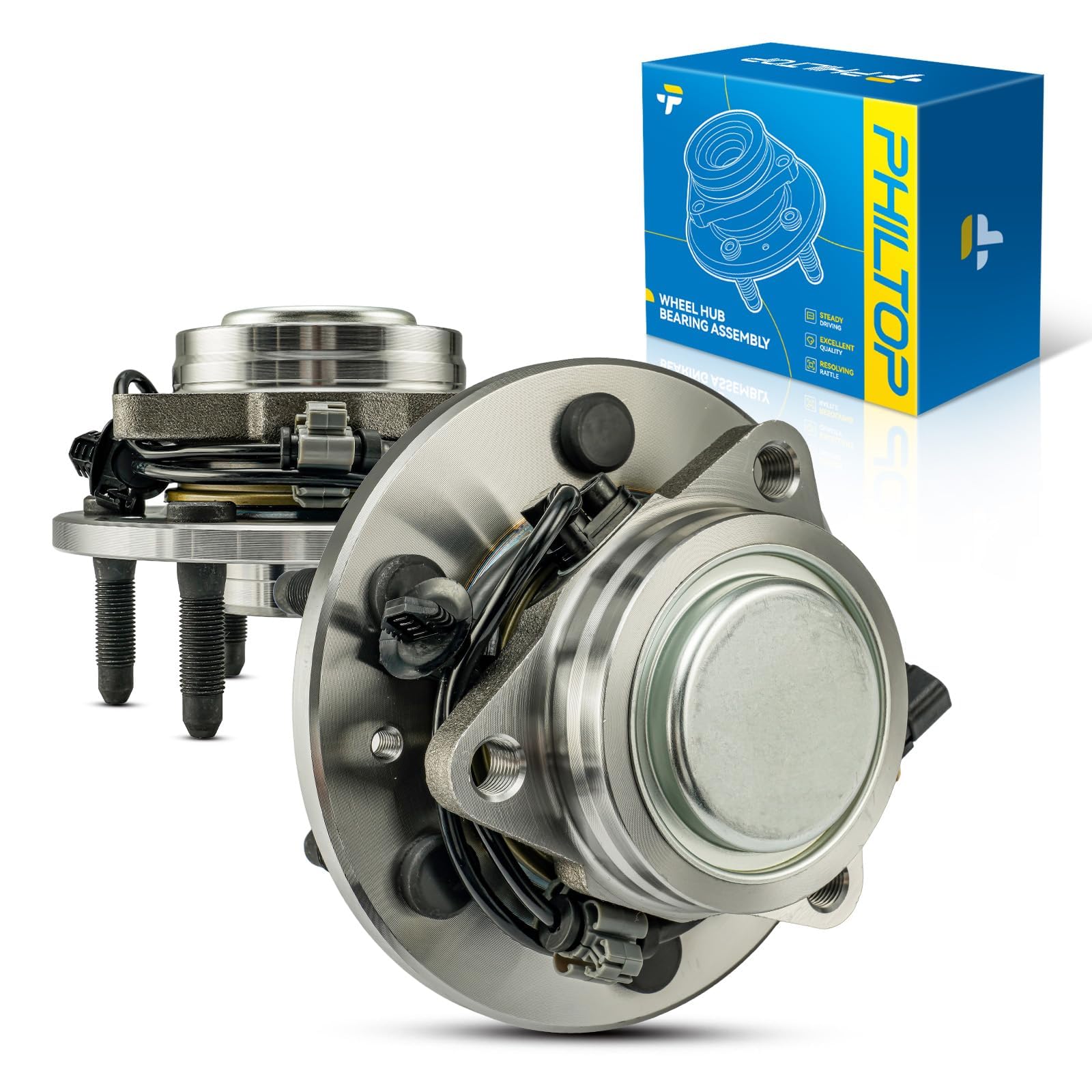 PHILTOP 515159 RWD Front Wheel Bearing Hub Assembly for Silverado 1500