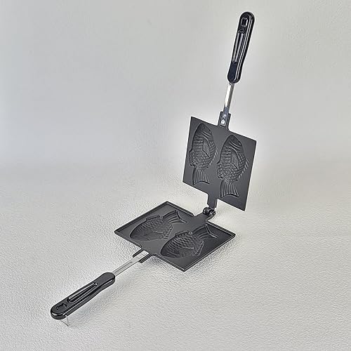 Miniatura 3 de Iwachu Taiyaki - Sartén de hierro fundido (forma de pez, tamaño mini, fabricado en Japón)
