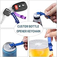 Vista 6 de Amlion Llaveros personalizados para abrebotellas, grabados a granel, con texto de logotipo, para hombres y mujeres, regalos de fiesta de boda