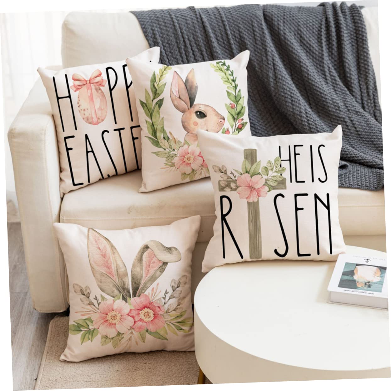 Alipis 3 Set Di Federe Per Cuscini Da Camera Da Letto Federe Decorative Per Decorazioni Pasquali E Natalizie 4 Pezzi * 3