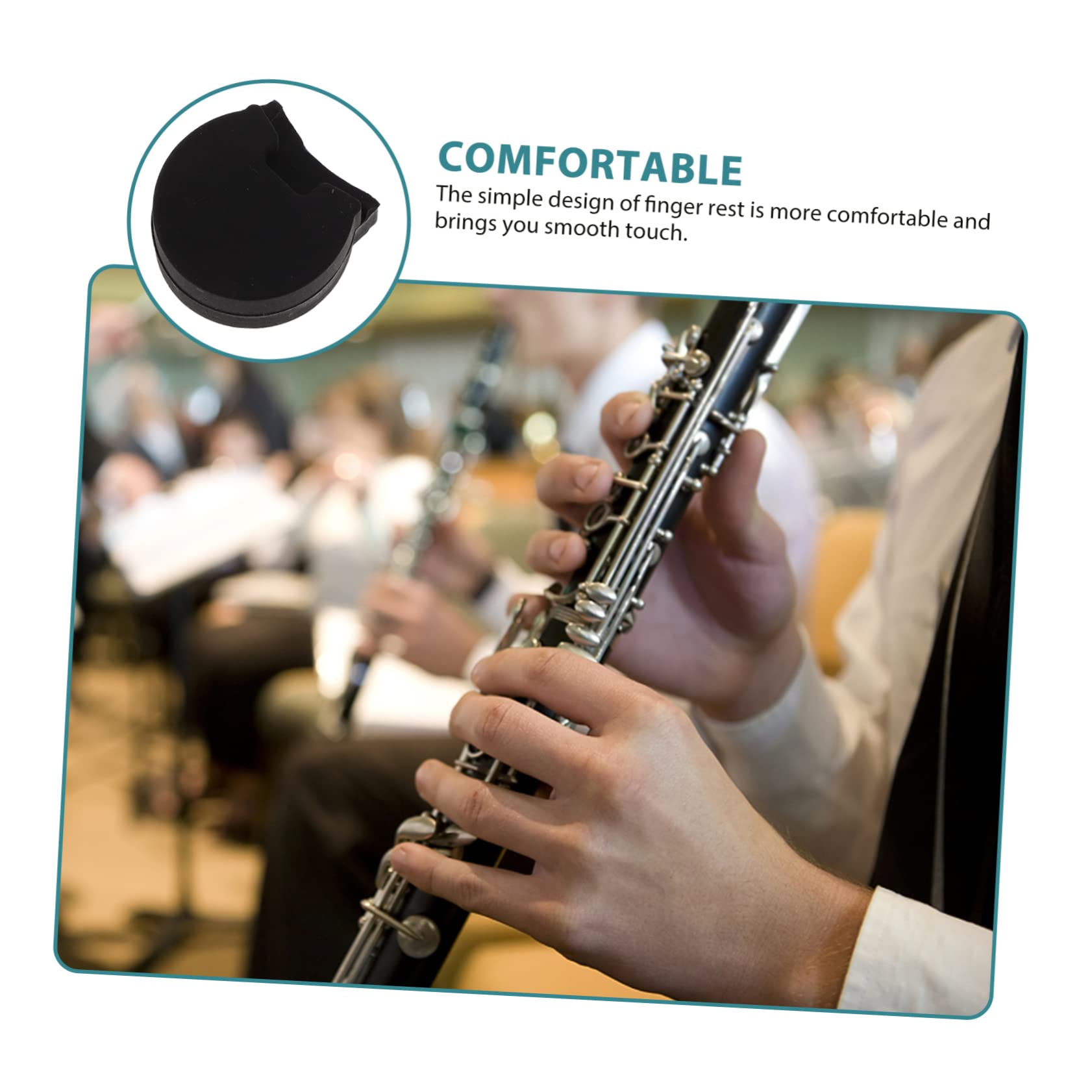 ifundom 4pièces Support De Doigts De Clarinettes Silicone Coussin De Repose-pouce Pour Instruments à Vent Accessoires Pratiques Pour Jouer Confortablement