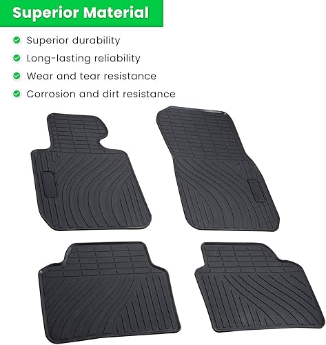 Miniatura 2 de Tapete para BMW Serie 3/4 F30 F31 F32 F33 F36 320i 328i 335i 2012-2018 y 2015+ F80 M3 de goma resistente para todo tipo de clima, ajuste