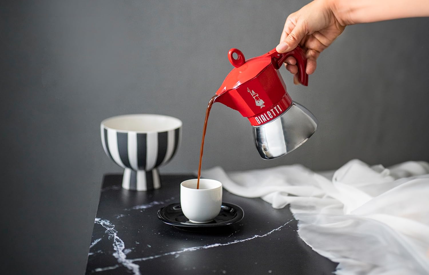 BIALETTI Moka Exclusive Induction 4 Cups Red