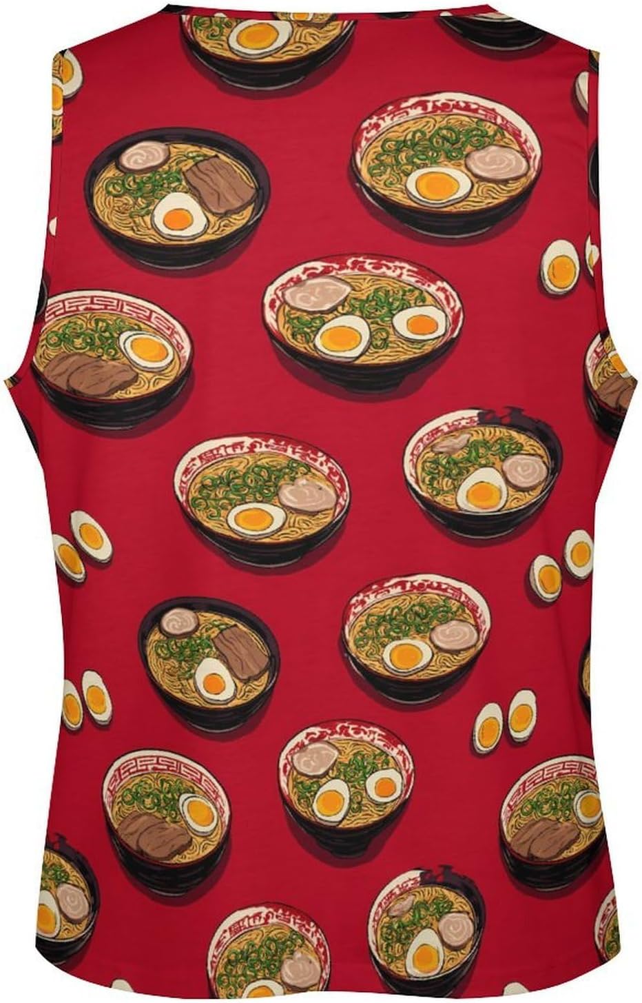 Japanese Ramen Noodle Men's Tank Tops Sleeveless Muscle T-Shirt | Print,Muscle Shirt,for Athletic Running Gym,Workout Shirts,Tee Shirts