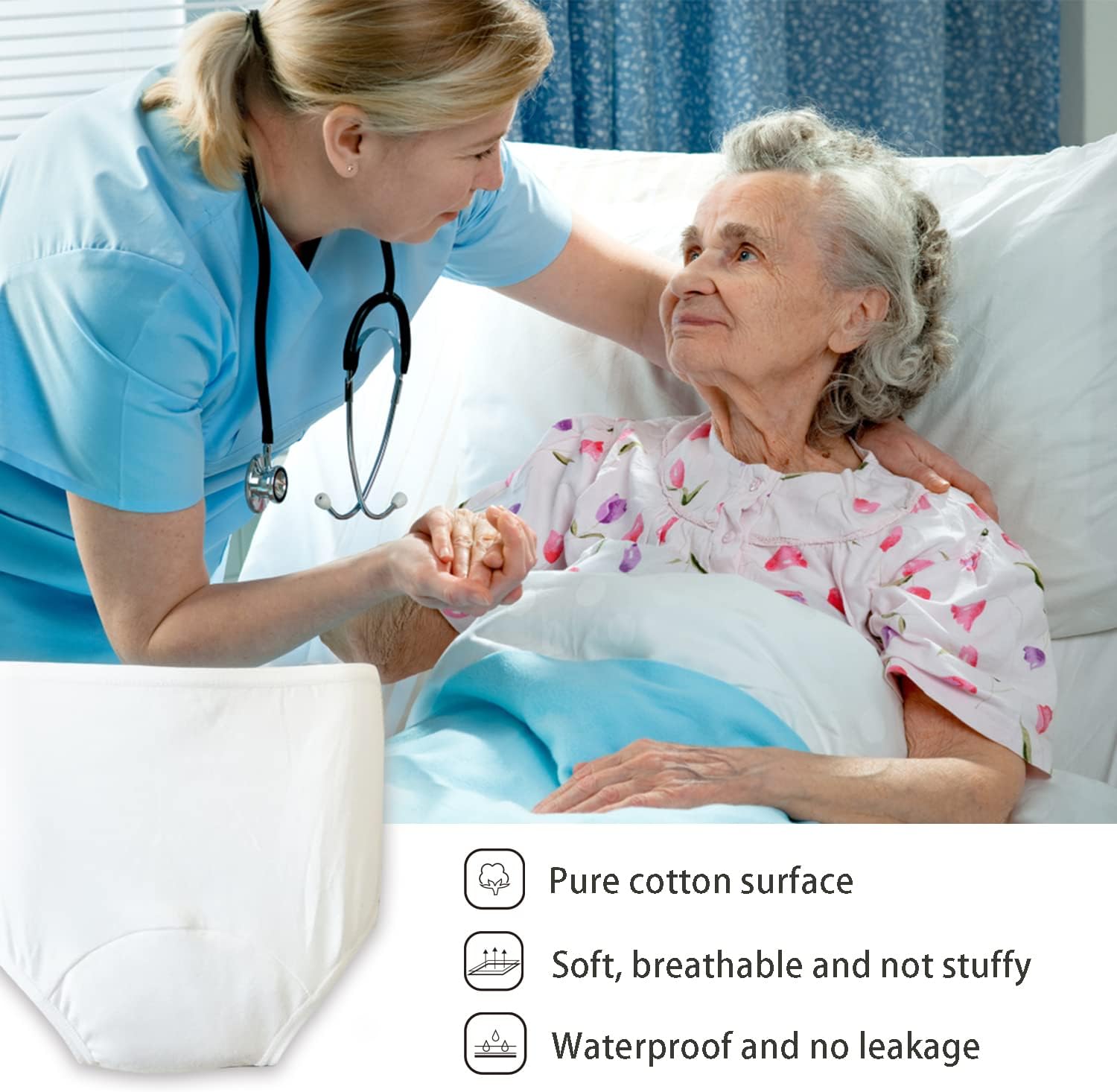 Men's Pull-On Cloth Diaper, Reusable & Washable Incontinence Underwear for Elderly, Leak-Proof Safety Pants (26-35 inch Waist) - Comfortable & Eco-Friendly Protection (Women (XXLarge))