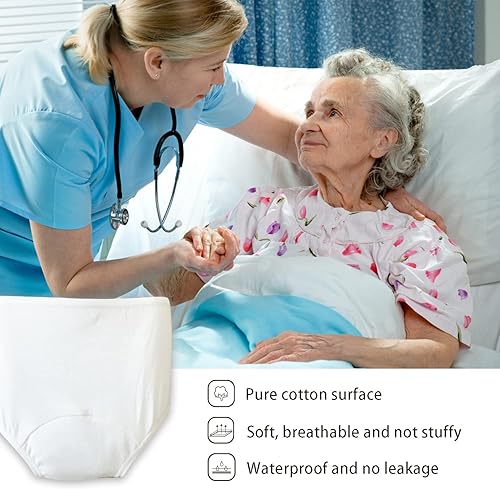 Miniatura 4 de Pañal de tela para adultos con estilo de tirar, reutilizable, lavable, para el cuidado de la incontinencia, ropa interior para mujeres, pantalones