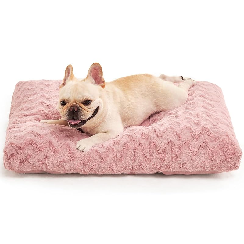 Tapete-cama lavável para cães EHEYCIGA em fleece, Rosa, 73,66 x 53,34 x 7,62 cm