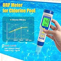 Vista 5 de Medidor de sal de piscina pH y sal para piscina de agua salada, pH y salinidad, medidor digital 7 en 1 para piscinas, jacuzzis y spas de natación