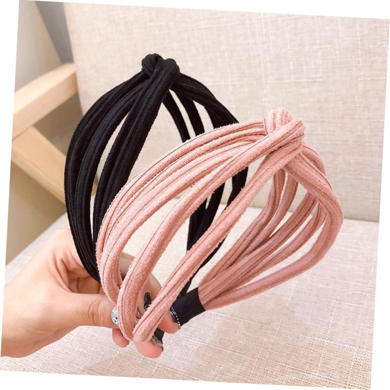 Healvian 6 Piezas Conjunto de Diademas Ancha para Mujer Diadema Tejida Nudo para Niñas Accesorios Cabello para Uso Diario y Eventos