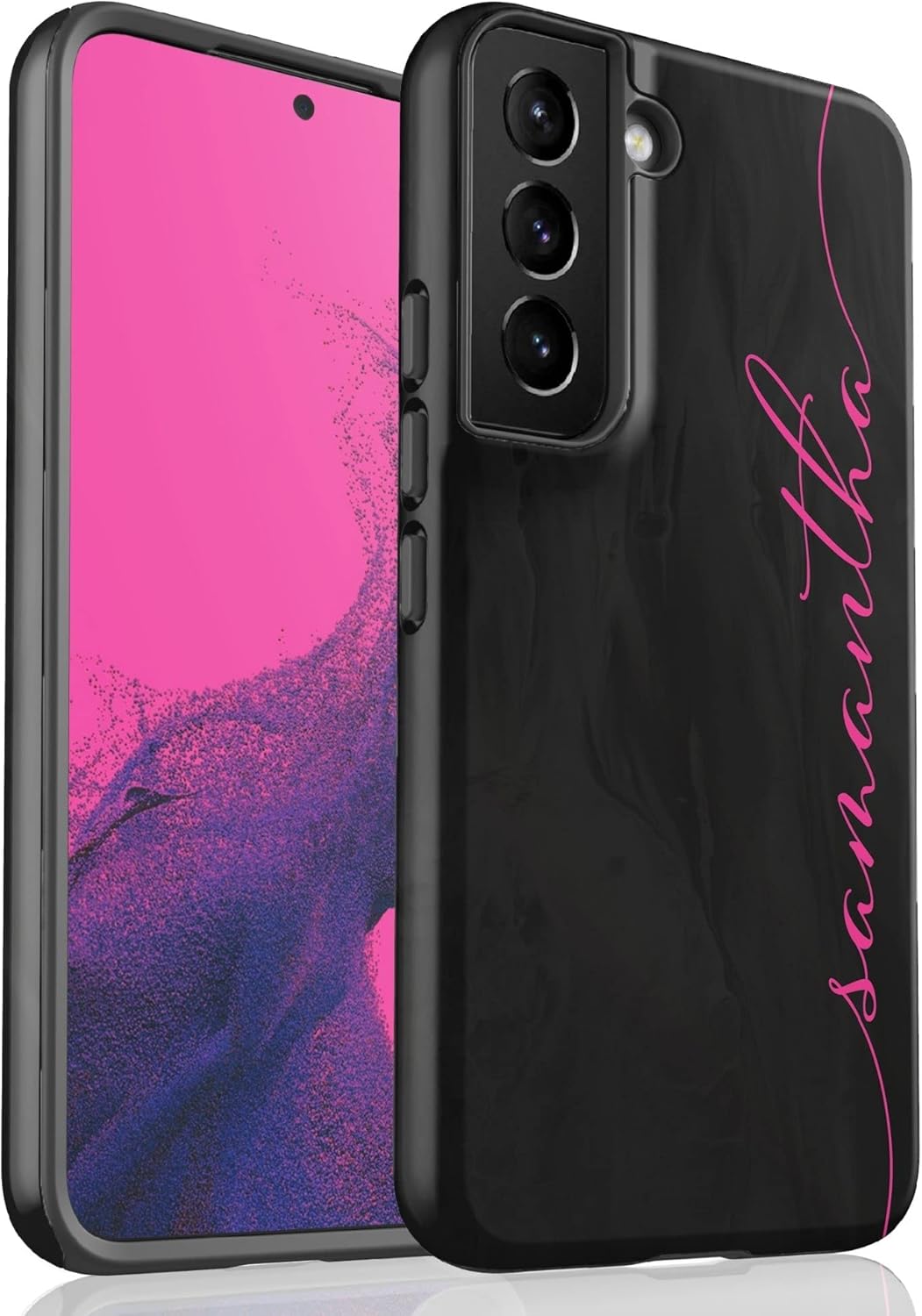 Custom Pink Calligraphy Case, Handwritten Personalized Name Case, Compatible with Samsung Galaxy S26 Ultra, S25 Plus, S24, S23, S22, S21, S20