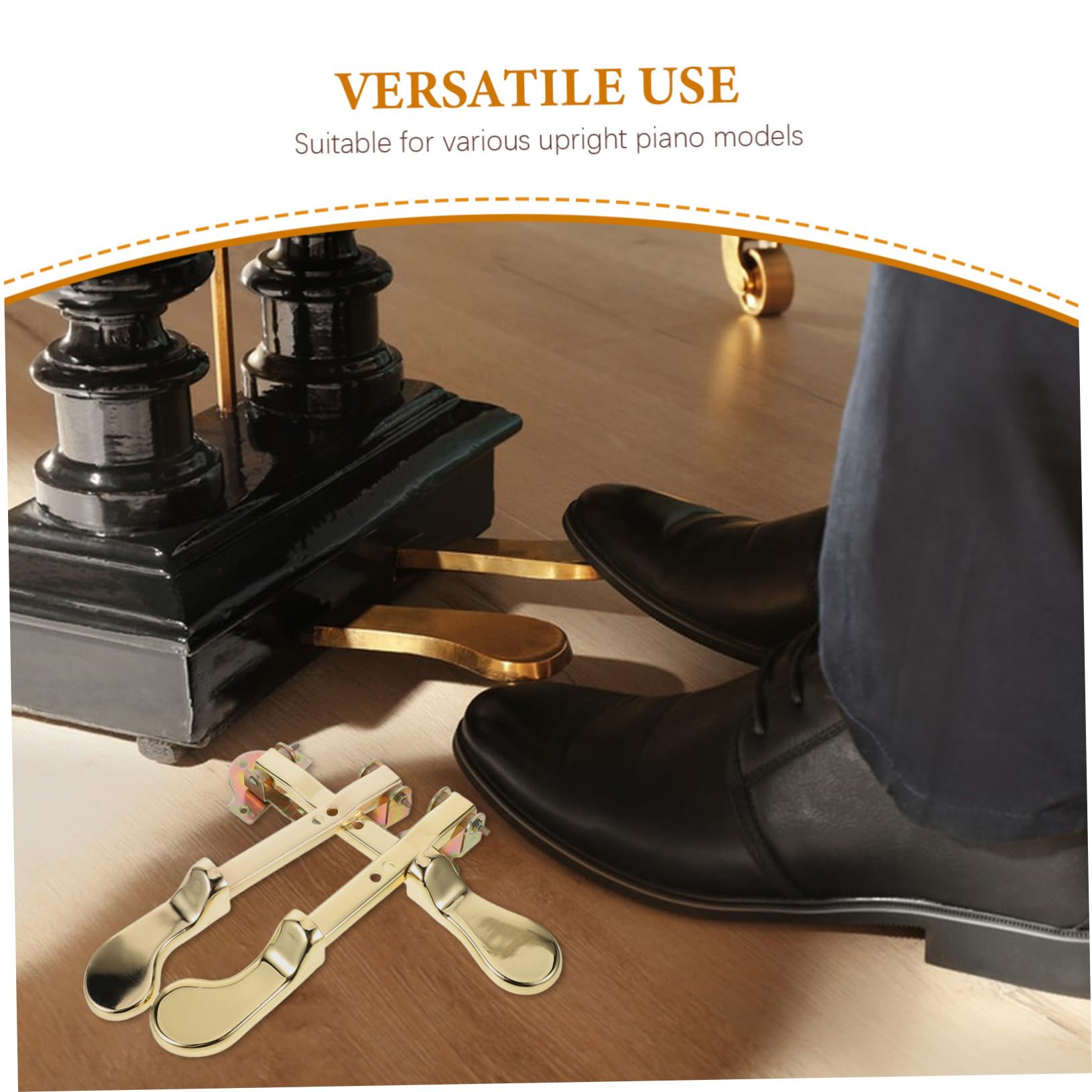 Pedal De Sustain Universal De 3 Piezas: Pedales Para Piano Vertical - Palanca De Control De Pie Antideslizante De Doble Orificio - Accesorios Para Piano Eléctrico