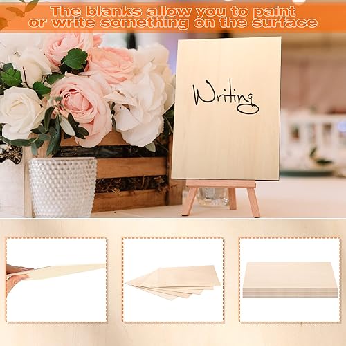 Miniatura 3 de Jetec 10 hojas de madera de tilo de 1/16 x 10 x 12 pulgadas, hojas de madera sin terminar de tilo en blanco, piezas de madera delgadas para