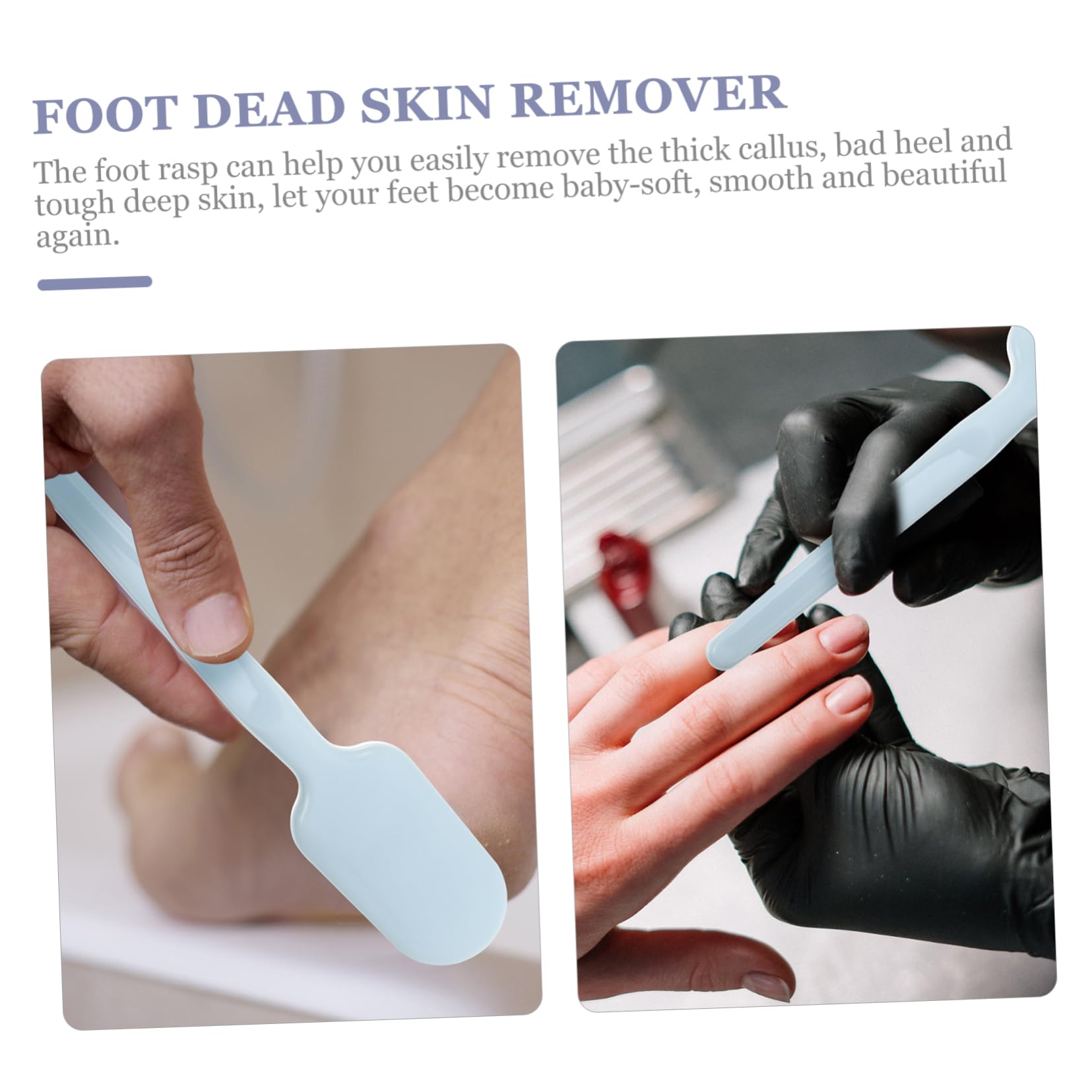 VICASKY 2Pcs Stainless Steel Foot Rasp Ergonomic Exfoliator Dead Skin Remover Tool for Smooth Feet Care Durable Comfortable Design