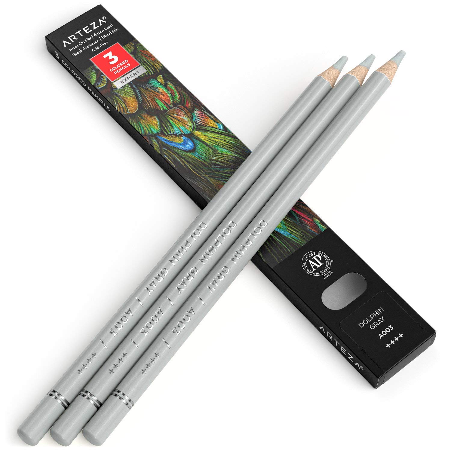 Amazon.co.jp: ARTEZA 色鉛筆 3本入り A003 ドルフィングレー ソフト