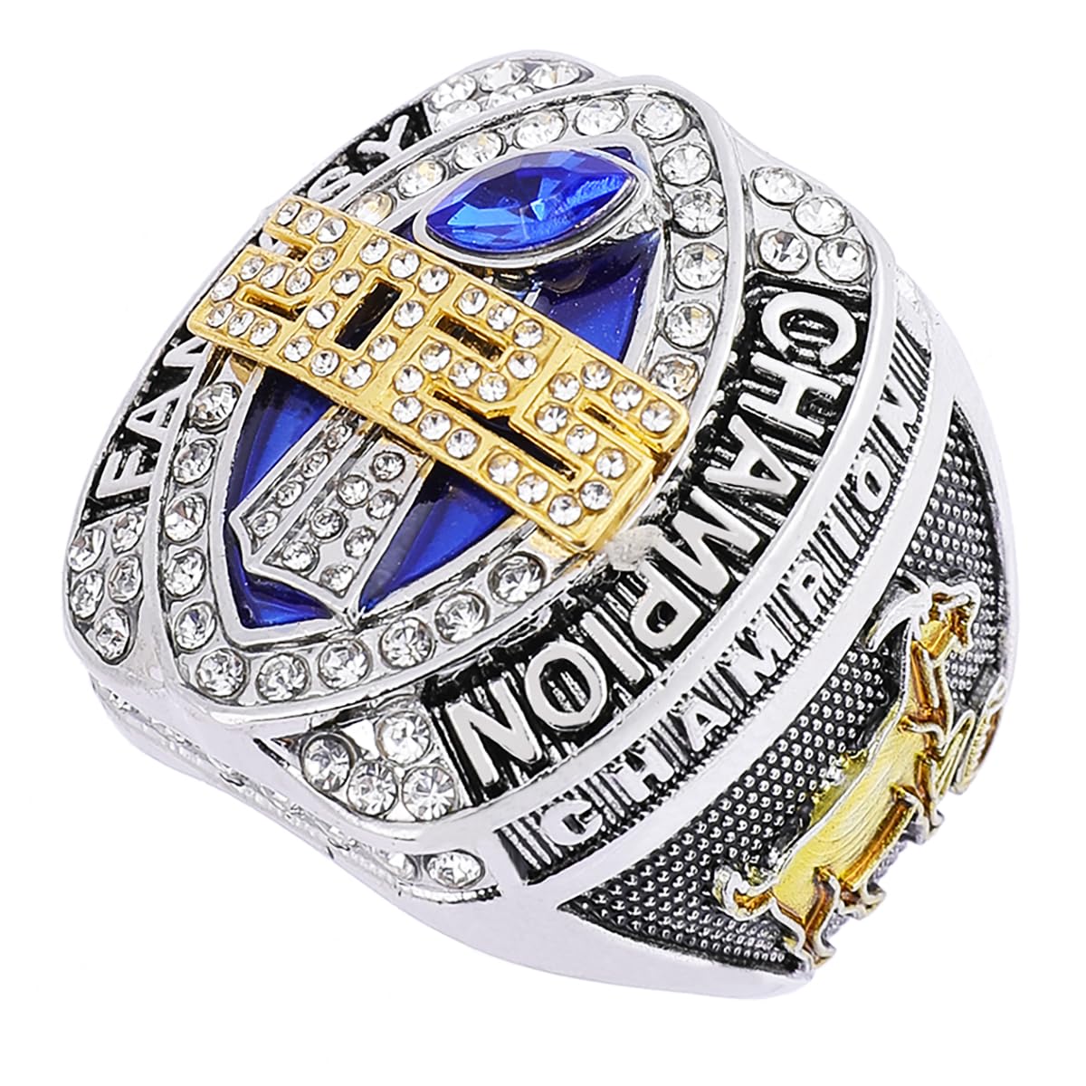 guancrown 2025 Fantasy Football Championship Ring Award Prize Trophy Sports Winner FFL Champion Ring (style 11, size 11)