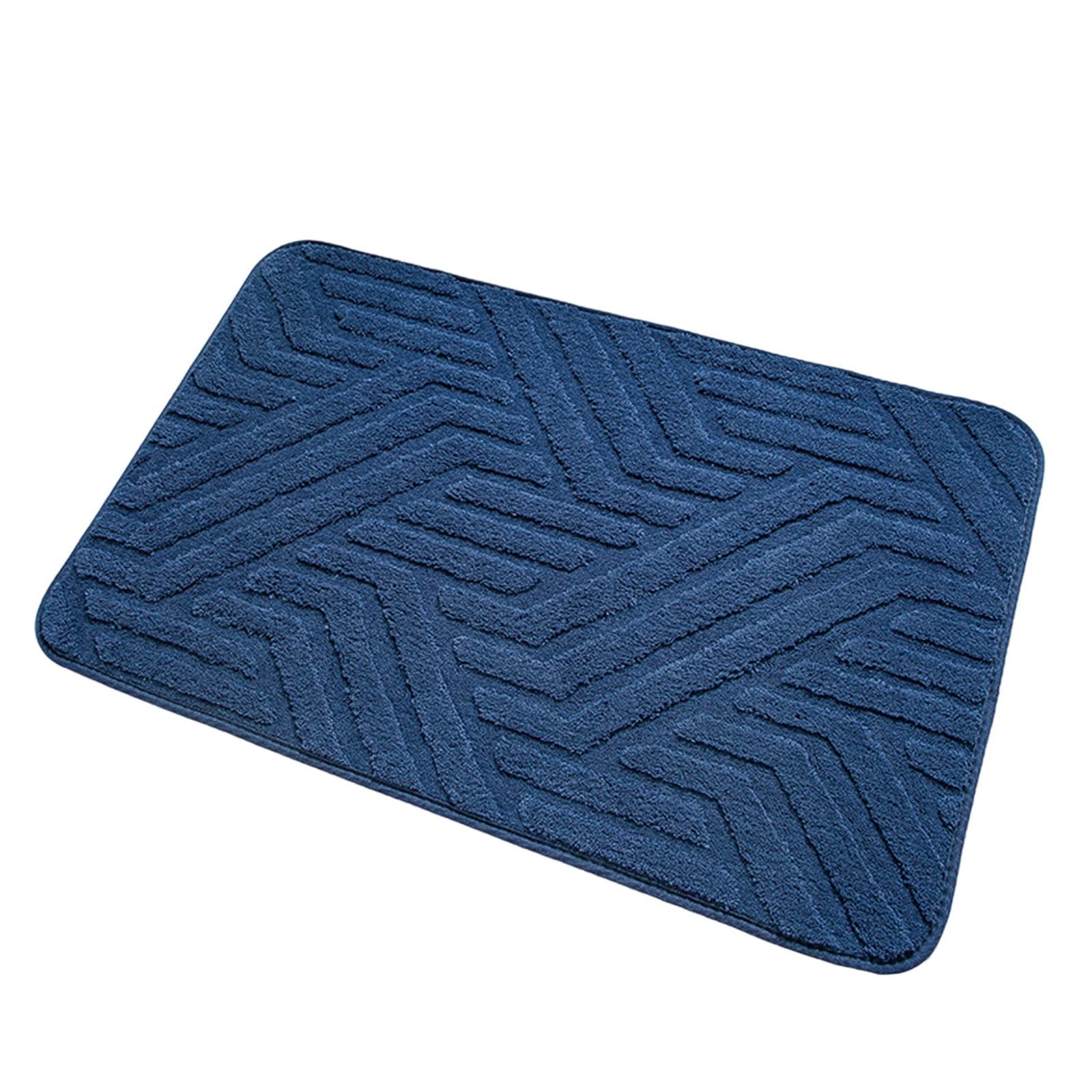 WEILWH Weave Bath Mat 40x60cm Absorbent Polyester Shower Rug NonSlip Bathroom Floor Mat Easy to Clean Decorations Super Absorbent Bathroom Rug Nonslip Design