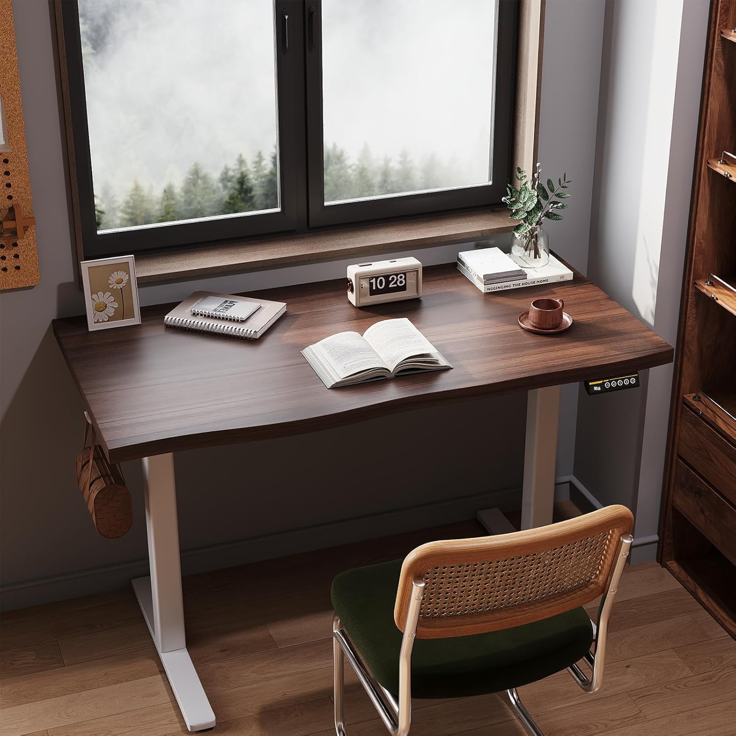 Dual Motor Electric Standing Desk Frame,Adjustable height and length,The maximum size it can accommodate is 63*28 inches for the tabletop,3 Preset Heights,Rated for 264 pounds of weight.White