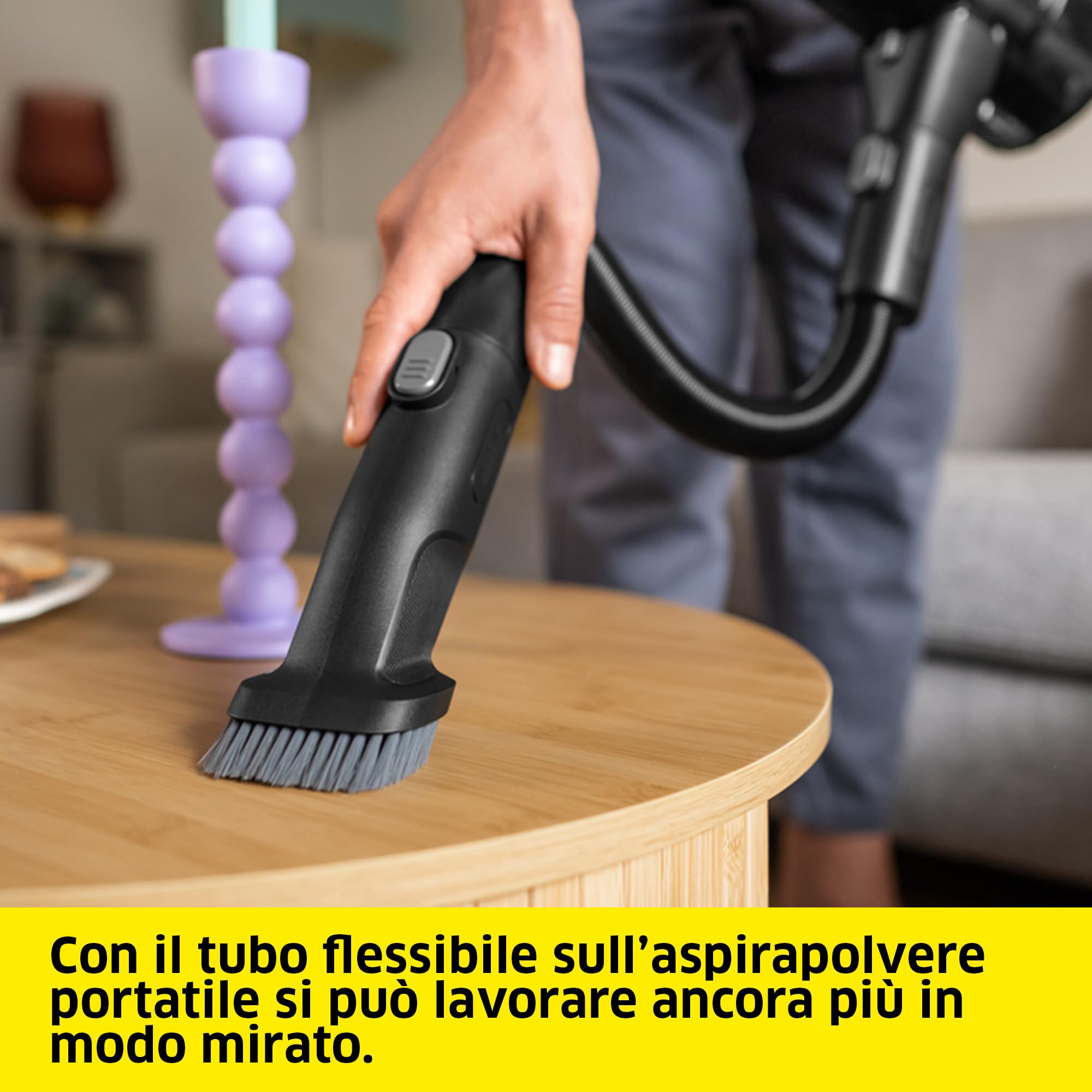 KÄRCHER aspirapolvere senza fili VCS 3 Nano Flex, autonomia: fino a 50 min, tubo articolato, tubo flessibile, bocchetta per pavimenti con LED, bocchetta fessure, spazzolina mobili, 1 batteria 22 V