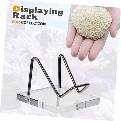 Miniatura 3 de Soporte de exhibición transparente para minerales de exhibición de roca, pedestales de ágata de coral, soporte de minerales para exhibición de