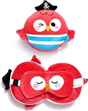 Puckator Relaxeazzz Jolly Roger Bembo The Pirate Parrot 2-in-1 Travel Pillow, Multi-Coloured - Multi-Coloured