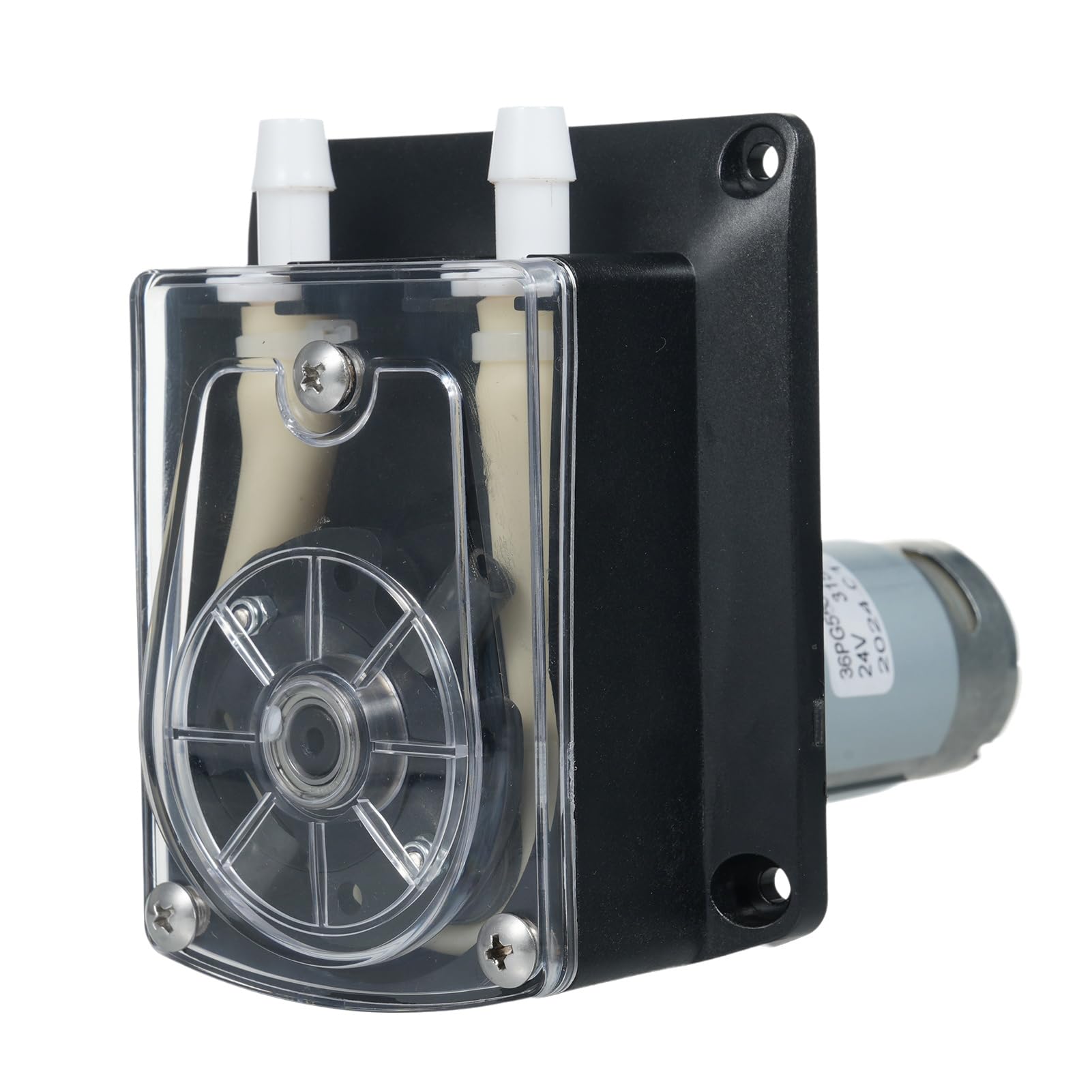 Bomba peristáltica de flujo grande, 1500 ml/min Bomba dosificadora de líquidos con 2 rodillos y tubo PHARMED BPT apto para uso alimentario, para análisis químicos en laboratorios y acuarios(24V)