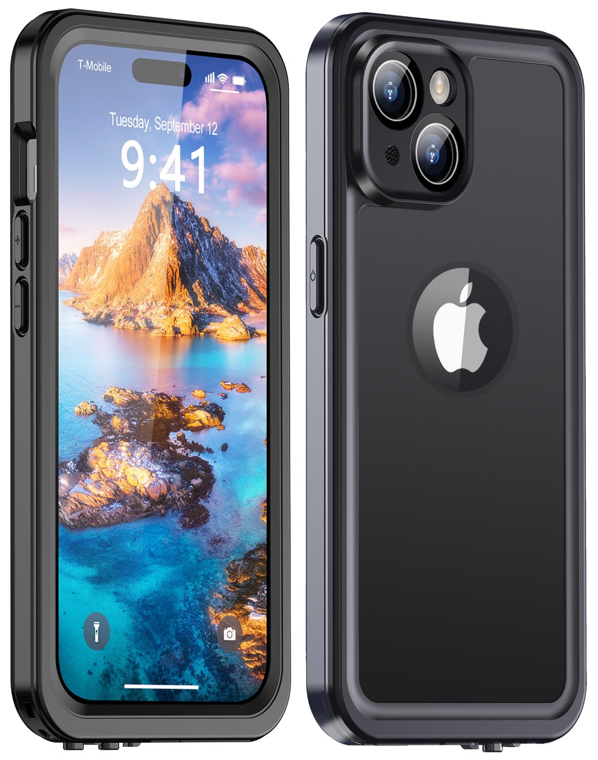 ZWWADR for iPhone 15 Case Waterproof, Built-in Screen Protection [IP68 Underwater][Military Shockproof][Dustproof] 360° Fu...