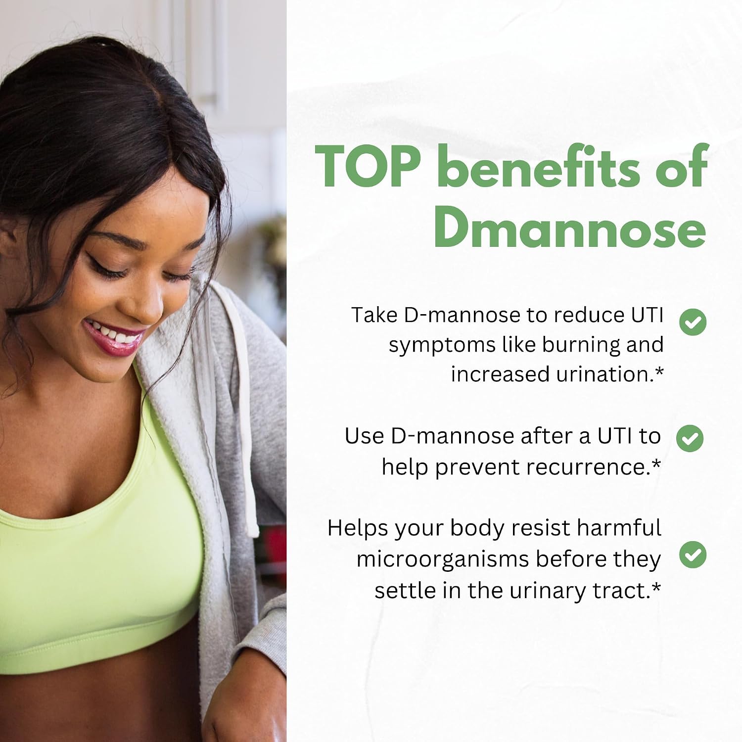 D-Mannose with Cranberry Extract & Super Strength Whole Fruit Concentrate – Dual Action Urinary Tract & Kidney Support – Natural UTI Cleanse