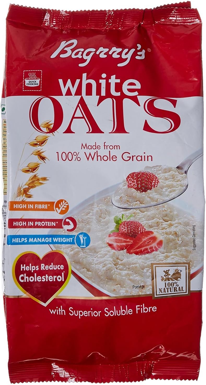 Bagrry's White Oats, 1kg Pouch with Free Bagrry's White Oats, 200g