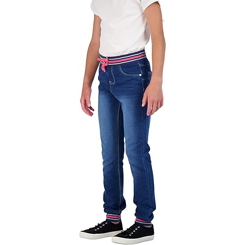 WallFlower Girls Jeans 5 Pocket Knit Denim Jogger Pants for Kids Pull On Stretch Jeggings