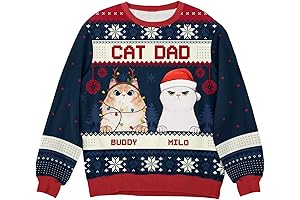 Merry Xmas, Cat Mom Christmas Sweater for Cat Lovers
