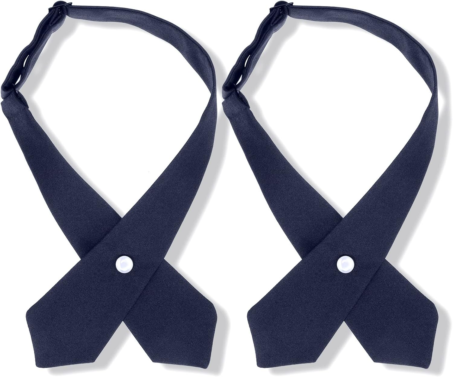 Tarpop 2 Pack French Girls Uniform Tie Cross Adjustable Neck Tie for Girls Back to School Women