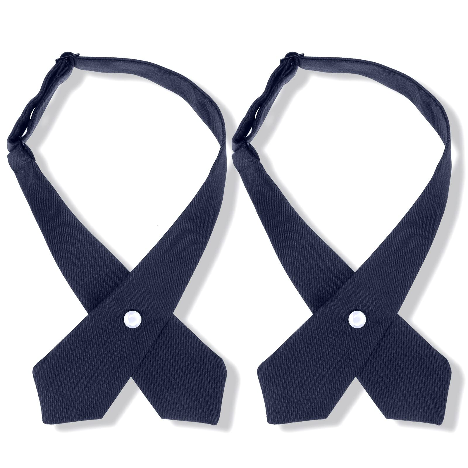 Tarpop 2 Pack French Girls Uniform Tie Back to School Cross Tie