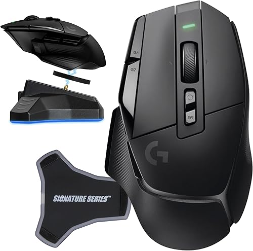 Logitech G502 X Lightspeed - Mouse inalámbrico para juegos, color negro, Sensor Hero, 25,600 DPI, 13 botones programables, interruptores LIGHTFORCE,