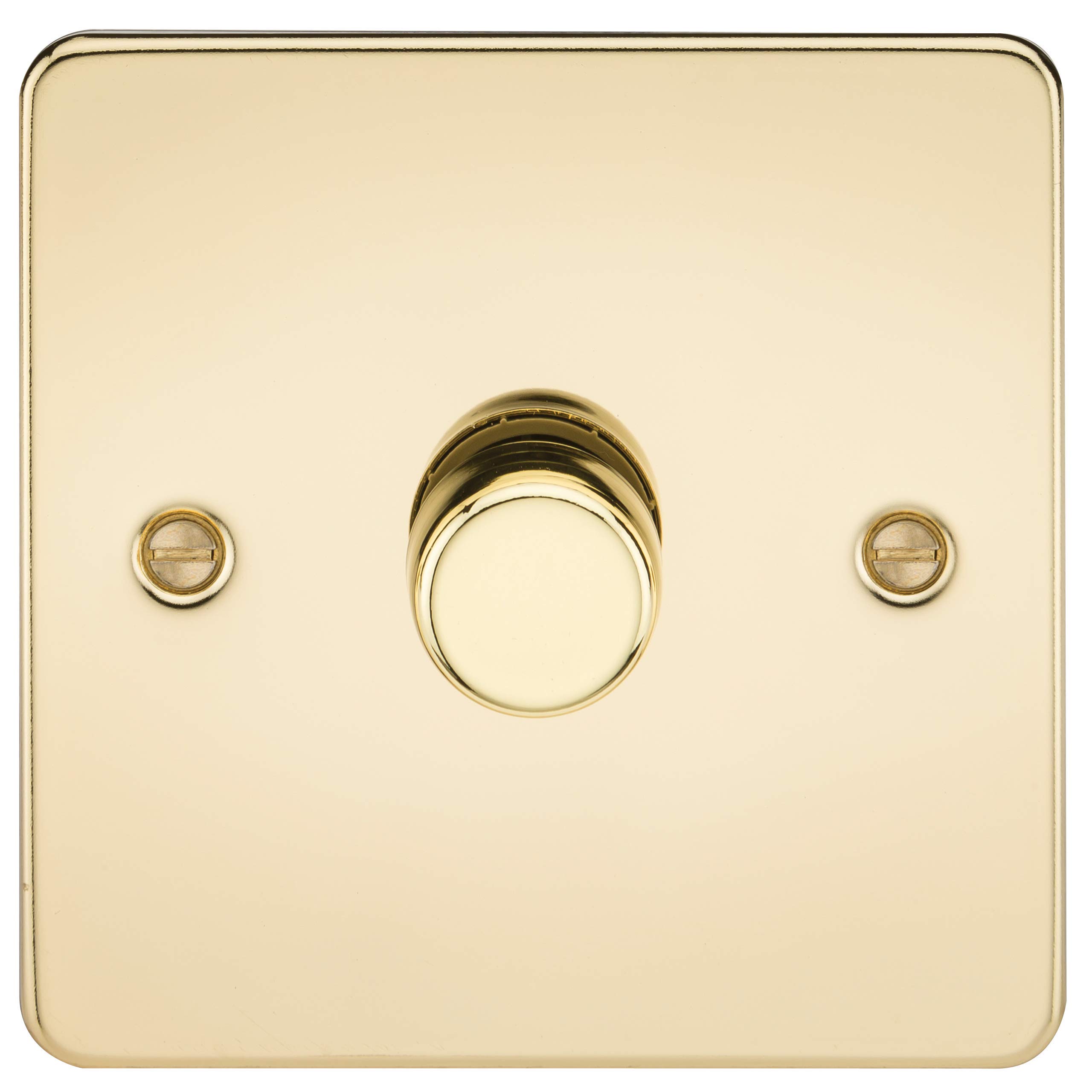 Knightsbridge Polished Brass Fp2181pb Flat Plate 1G 2 Way 10-200W (5-150W Led) Trailing Edge Dimmer