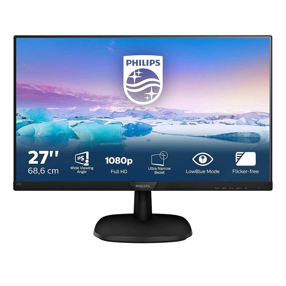 Philips 273V7QJAB - 27 Inch FHD Monitor, 75Hz, 4ms, IPS