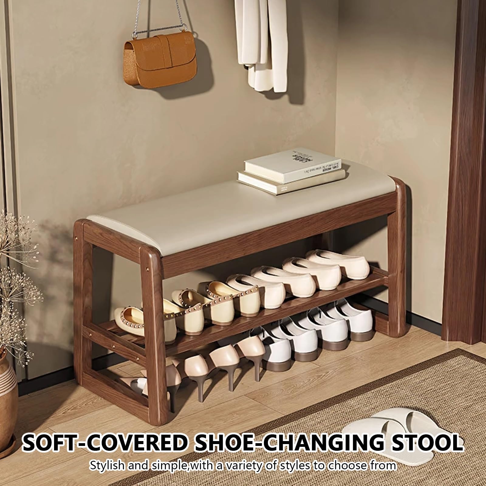 Flur schuhbank regal mit gepolstert sitzfläche, Wohnzimmer sitzbank schuhregal, Schlafzimmer polsterbank mit sitzfläche, modern Flure schuhbank mit schuhregal, Badezimmer sitzbank schuhregal.