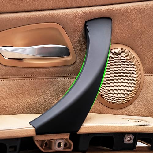 Miniatura 5 de LIMBQS Cubiertas negras de la manija de la puerta izquierda para BMW E90 E91, reemplazo interior de la manija del tirón de la puerta para BMW Serie 3