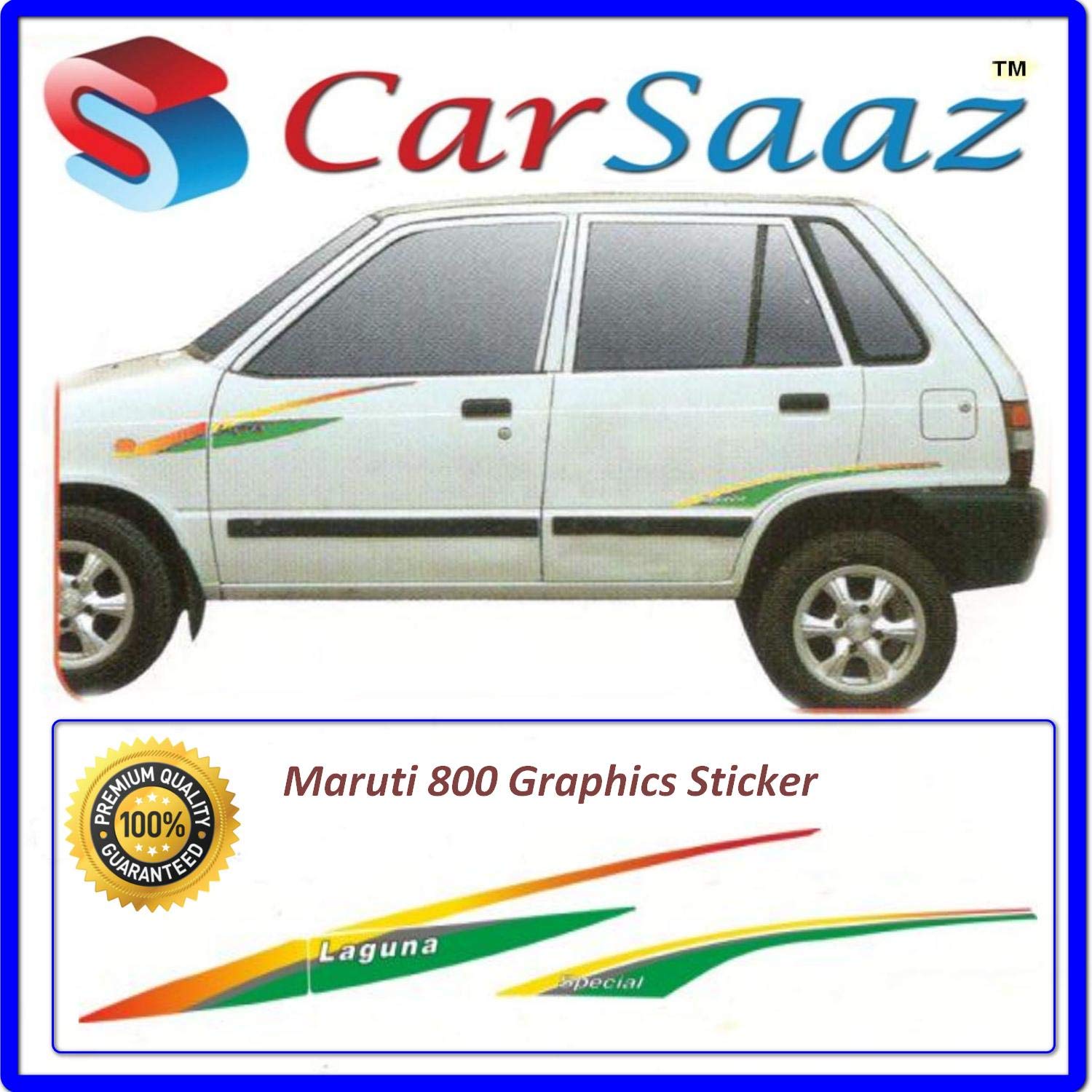 CAR SAAZ Car Body Graphic Stickers for Both Sides Compatible with Alto 800 Type-1-4 (GL-078)