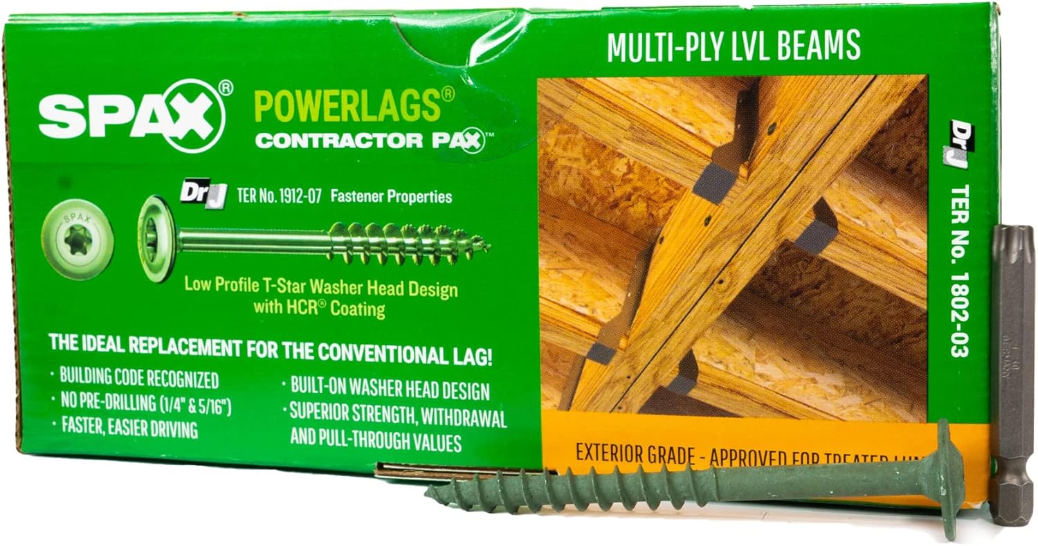 Blасk Frіdау Sаlе 2022 SPAX 4581820800905 5/16 x3-1/2 T-Star Washer Head HCR (High Corrosion Resistant) PowerLag Contractor Pax (50 Pieces per Box) Tесh Dеаlѕ 🔥 SPAX 4581820800905 5/16 x3-1/2 T-Star Washer Head HCR (High Corrosion Resistant) PowerLag Contractor Pax (50 Pieces per Box)