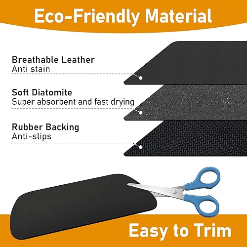 Miniatura 5 de LOPNUR Bandeja de goteo para refrigerador, 9 x 3.1 pulgadas, paquete de 2 colectores de goteo para refrigerador para bandeja de agua, almohadilla de