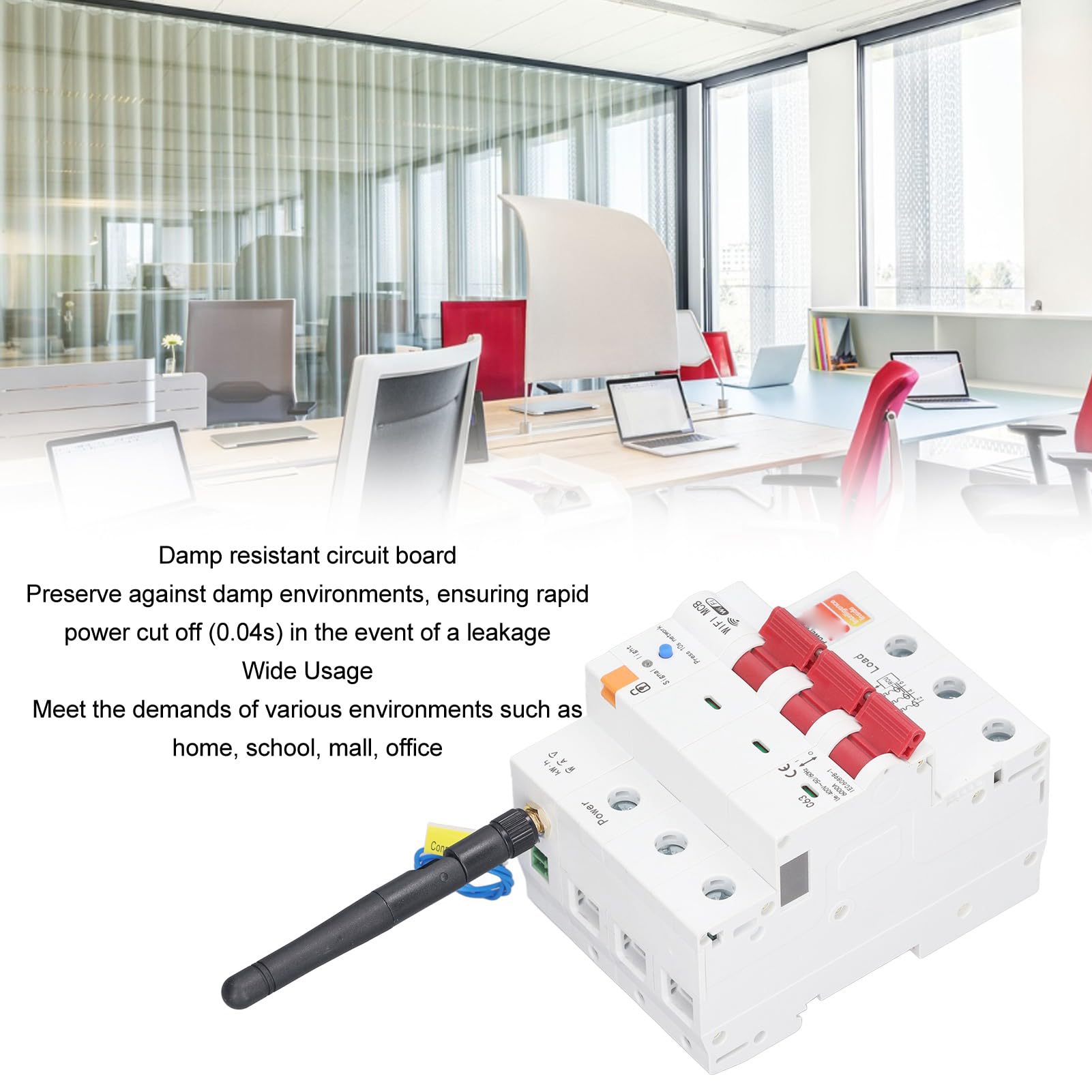 Alomejor Interruptor Automático WiFi 63A, Control Remoto Inteligente,