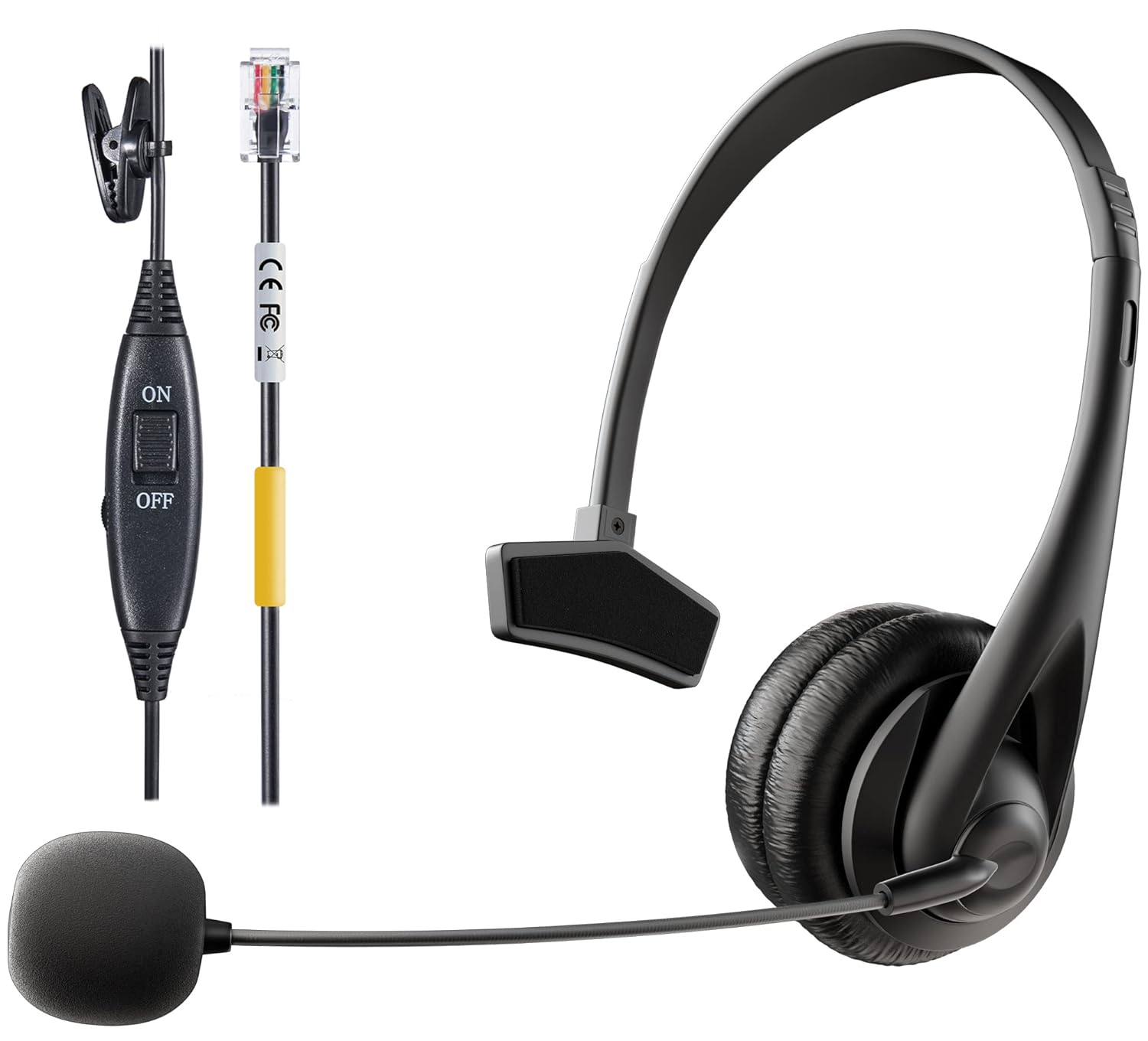 Voistek Phone Headset with Noise Cancelling Microphone, RJ9 Telephone