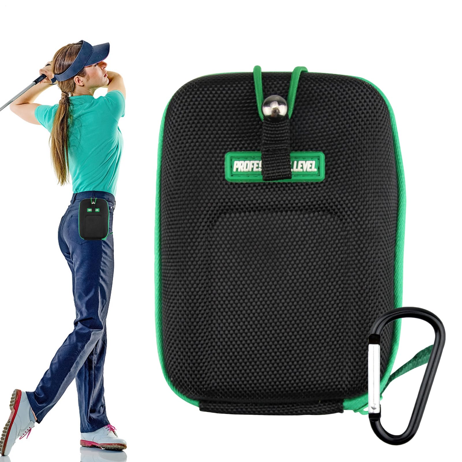 Estuche Medidor Golf – Bolsa de Transporte, Funda Protectora, Caja Compacta EVA | Funda Impermeable Range Finder Golf con Clip, Correa Cinturón, Portátil Exterior