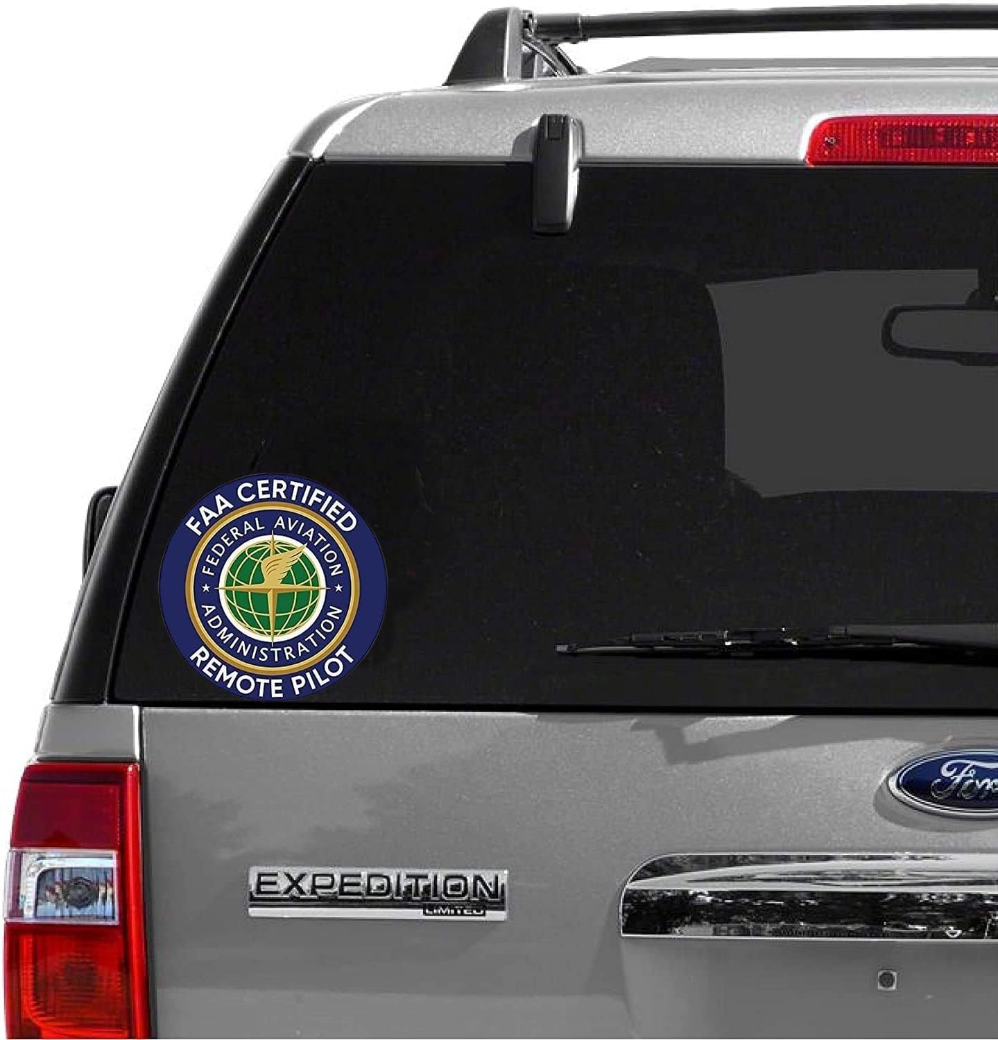eDesign 2-Pack FAA Certified Remote Pilot Drone Sticker Decal - 4 Inches - Drone Stickers for Car Truck Van Window Bumper Laptop Tablet Cup Tumbler and Any Smooth Surface