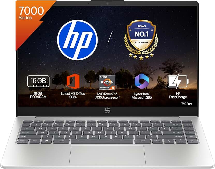 HP 15, AMD Ryzen 5 7430U (16GB DDR4, 512GB SSD) FHD, -, -, 15.6”/39.6cm, Win11, M365 Basic(1yr)* Office24, ,1.59kg, fc0389AU, AMD Radeon, FHD w/Shutter