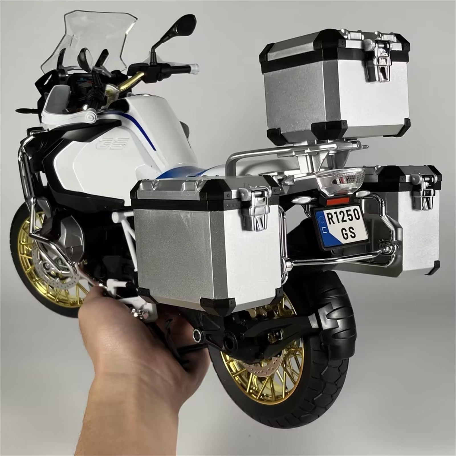 Per BMW R1250 GS ADV Modello Di Moto In Lega Pressofuso In Metallo Collezione Giocattoli Super Spray 1:6