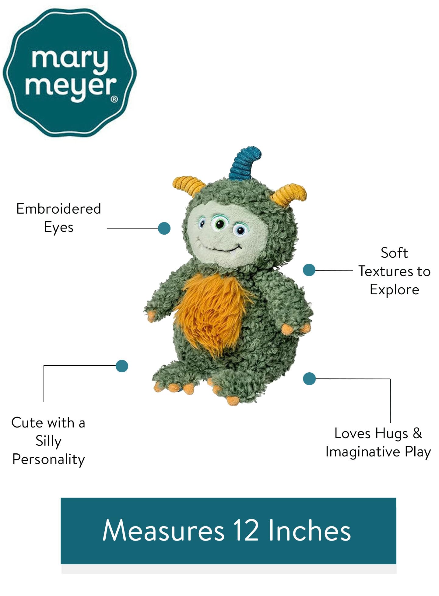 Amazon.com: Mary Meyer Stuffed Animal FabFuzz Plush Soft Toy, 12